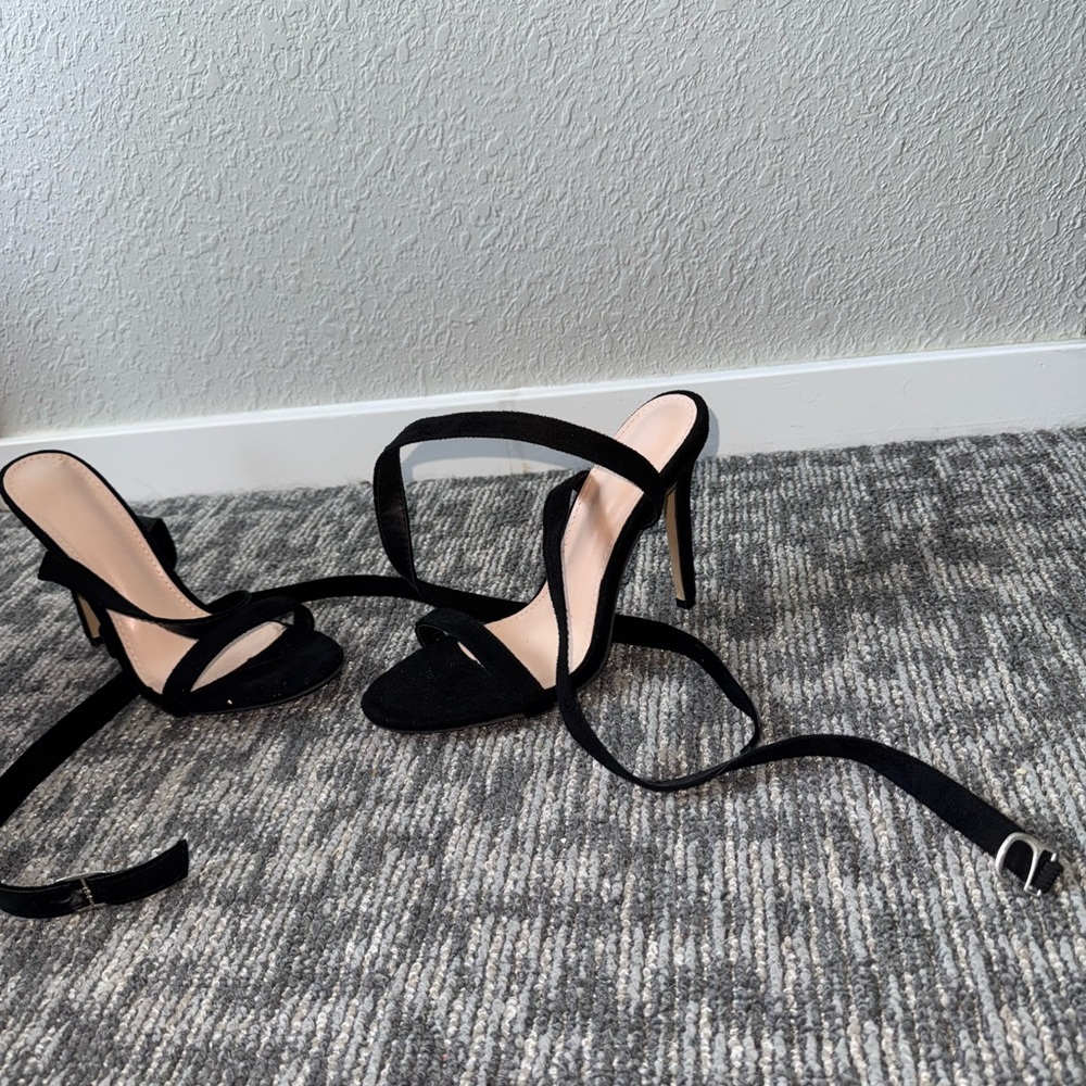 Elegant Black Strappy Heels